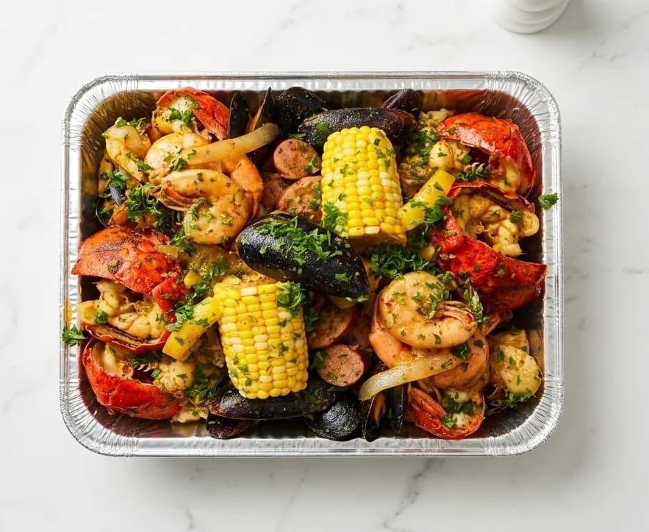 Cajun Seafood Boil with Garlic Butter Sauce